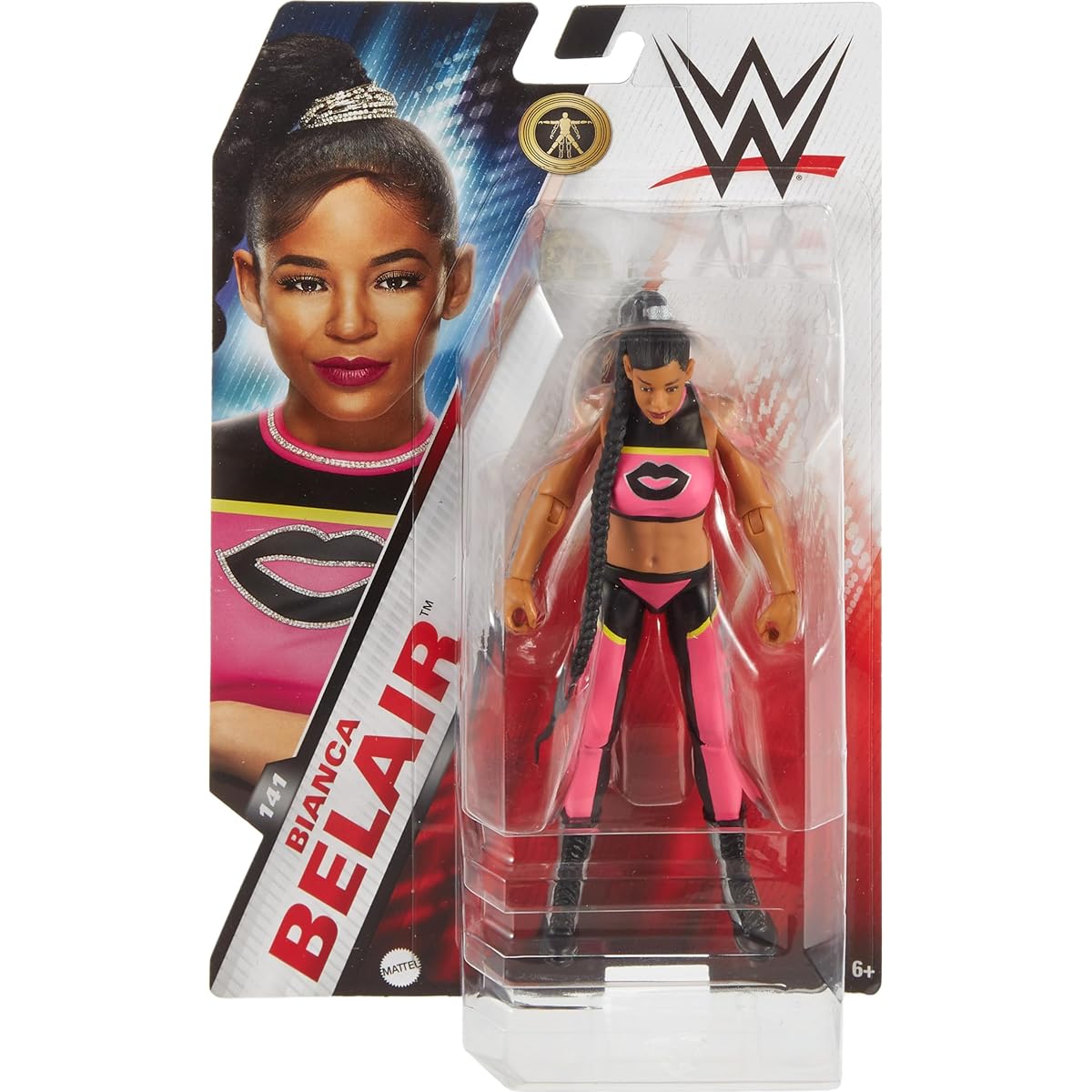 Mattel WWE Action Figure 6-Inch Collectible Bianca Belair with 10 Articulation Points & Lifelike Appearance, HTW16