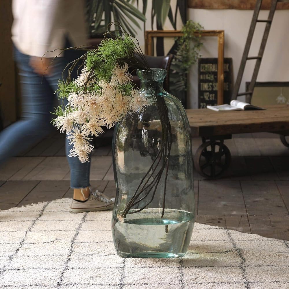 SPICE OF LIFE Vase Recycled Glass Flower Vase UNO VALENCIA Clear Diameter 34cm Height 73cm Spanish Glass Large VGGN1010