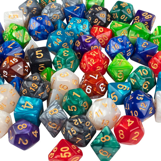 Assorted Marbled Gaming Dice (200)