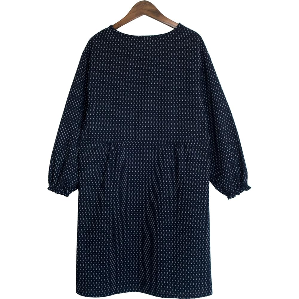 Watanosato Kurume Orimae Button Kappogi Apron Japanese Pattern (LL Size, White Array) [Parallel Import]