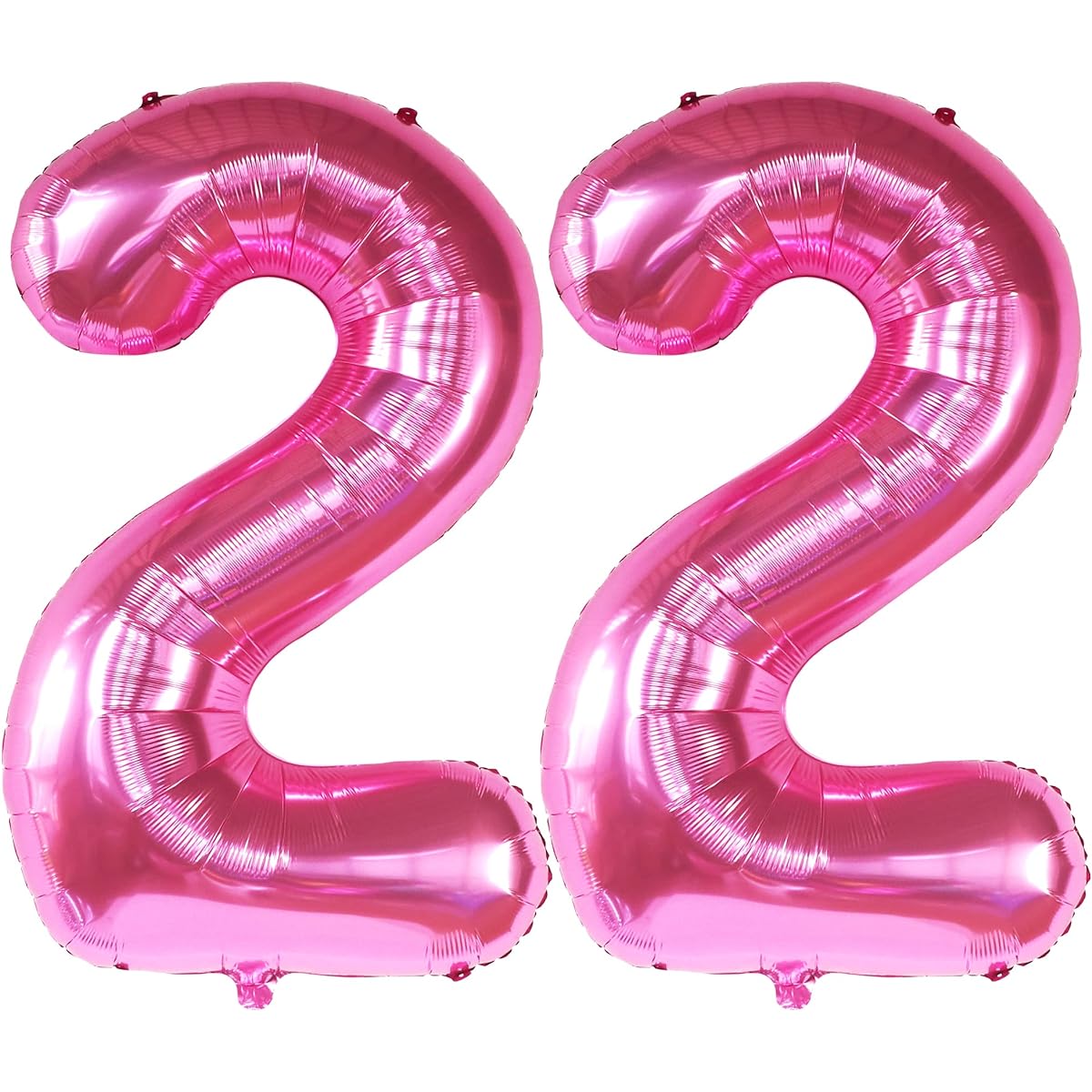 Giant Hot Pink Number 22 Balloons - 40 Inches | Hot Pink 22nd Birthday Balloons | 22nd Birthday Decorations | Pink Number 22 Balloons | Pink 22nd Birthday Party Supplies