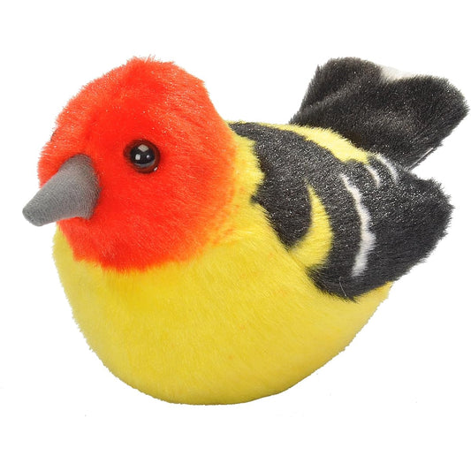(Western Tanager) - Wild Republic Audubon Birds Western Tanager Plush with Authentic Bird Sound, Stuffed Animal, Bird Toys for Kids and Birders
