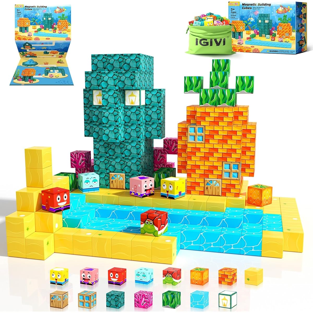 IGIVI Magnetic Blocks Building Toys for Kids