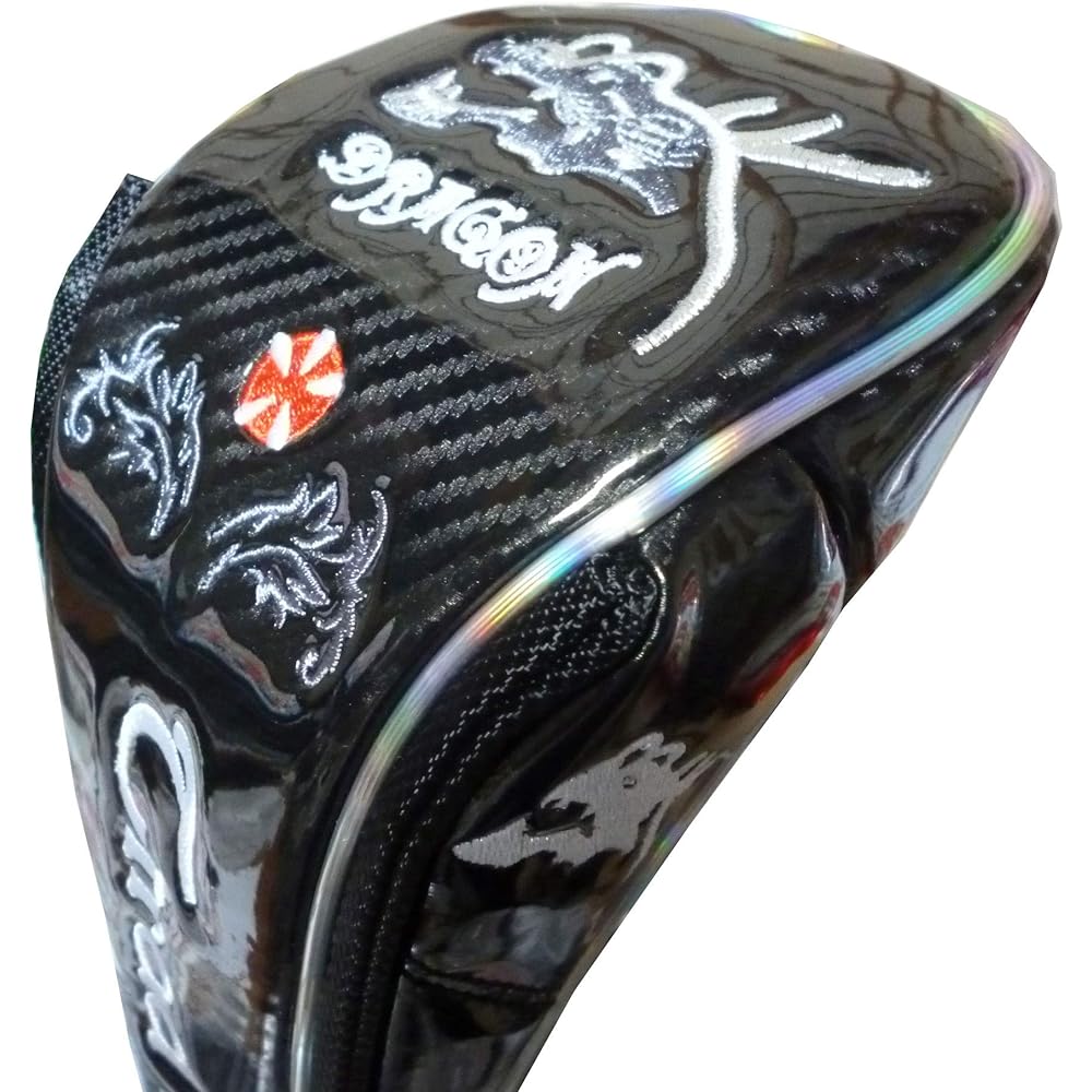 Utility golf head cover Dragon Dragon magnetic type (black, for utility use)