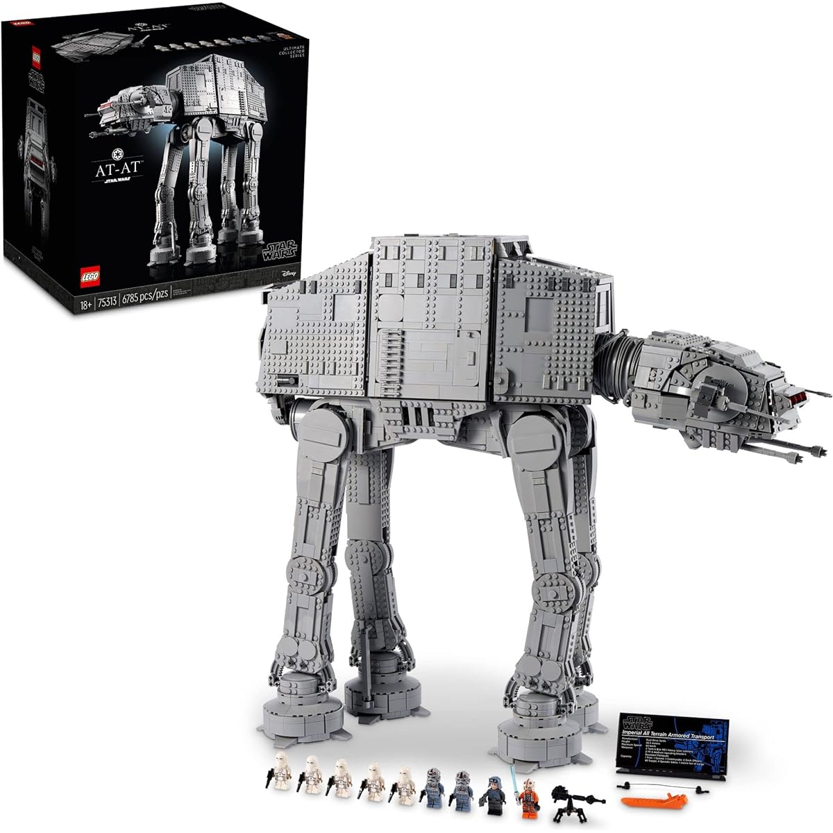LEGO Star Wars Attack on Titan Buildable Model 75313 Buildable Model - Adult Collection Set Ultimate Building and Display Set 9 Minifigures General Veers Luke Skywalker Snowtrooper Attack on Titan Driver