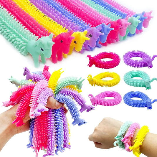 20 Pack Stretch String Fidget Toys, Sensory Fidget Stretch Toys, Sensory Noodle Strings for Kids and Adults, Stress Relief, Party Favors