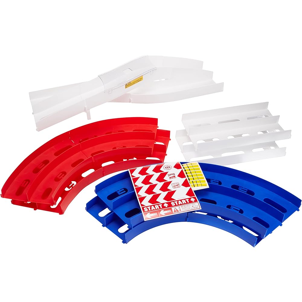 Tamiya Mini 4WD Limited Series Oval Home 3D Lane Change (Tricolor) 94893 & Mini 4WD Grade Up Parts Series No.519 GP.519 HG Round Hole Ball Bearing 4 Pieces 15519 [Set Purchase]