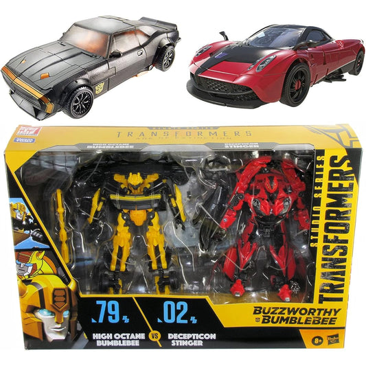 Transformers Buzzworthy Bumblebee Studio Series Deluxe Class 2-Pack #79BB High Octane Bumblebee vs #02BB Decepticon Stinger