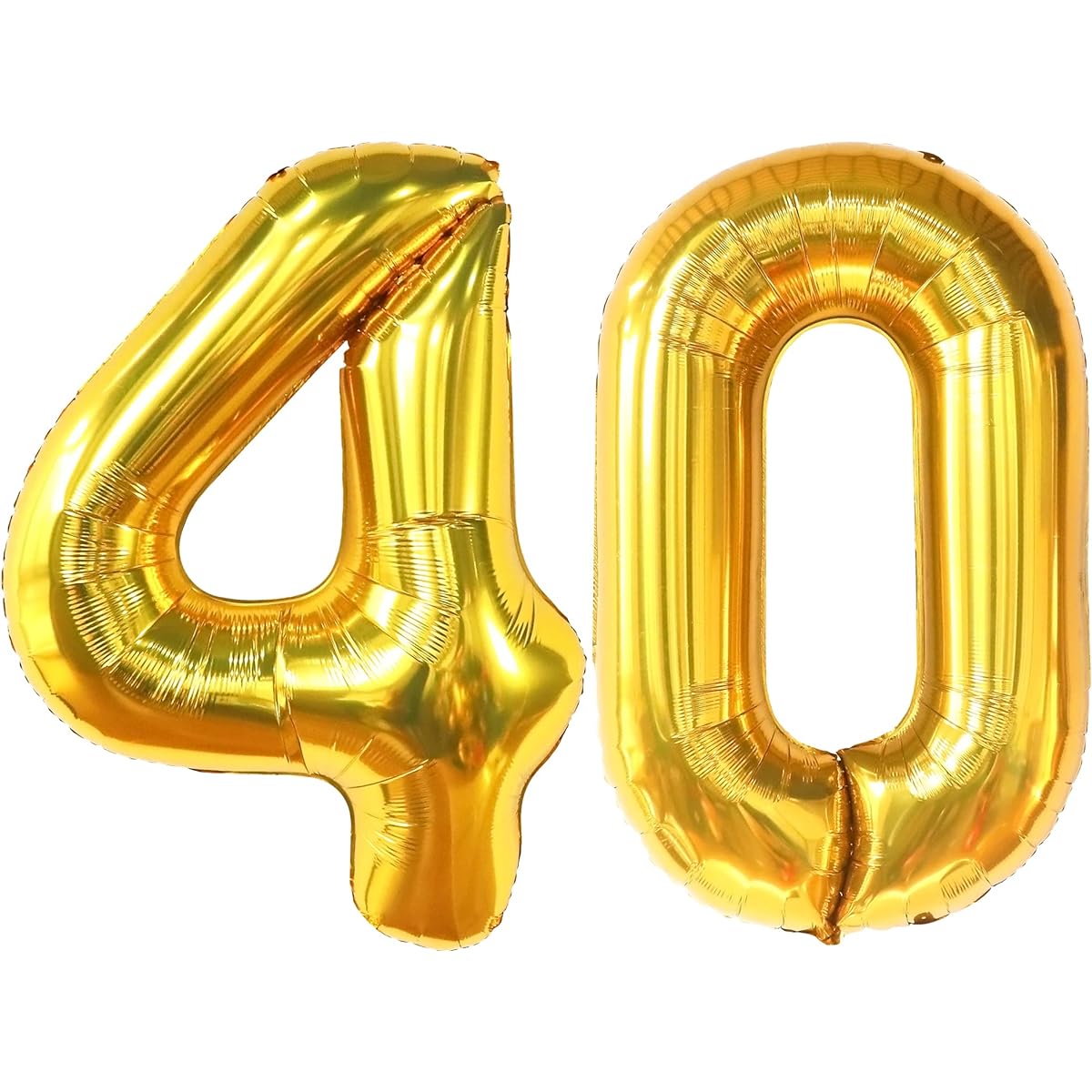 Giant Gold 40th Birthday Balloons - 40 Inch | 40th Birthday Decorations | 40th Birthday Decorations | 40th Birthday Decorations for Men | Metallic Gold 40th Birthday Decorations for Women