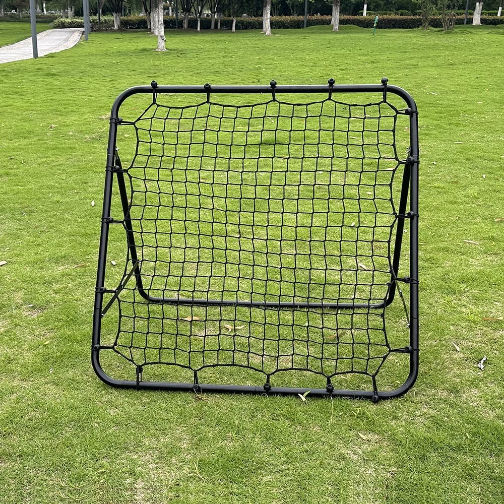 Vonacme Rebound Net, Black Net, For Indoor and Outdoor Use, Soccer, Futsal, Baseball, Practice, Training Net, Return Net, Independent Practice, Easy to Assemble
