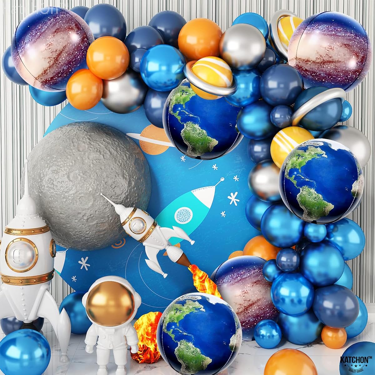 Earth and Galaxy 4D Foil Balloon