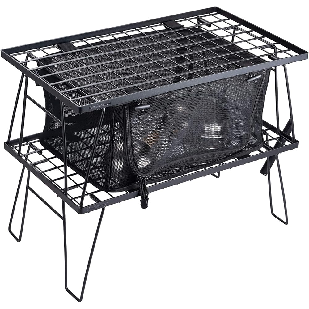 Camping Moon Ground Rack Field Rack Mesh Box Black Black Gear T-2303