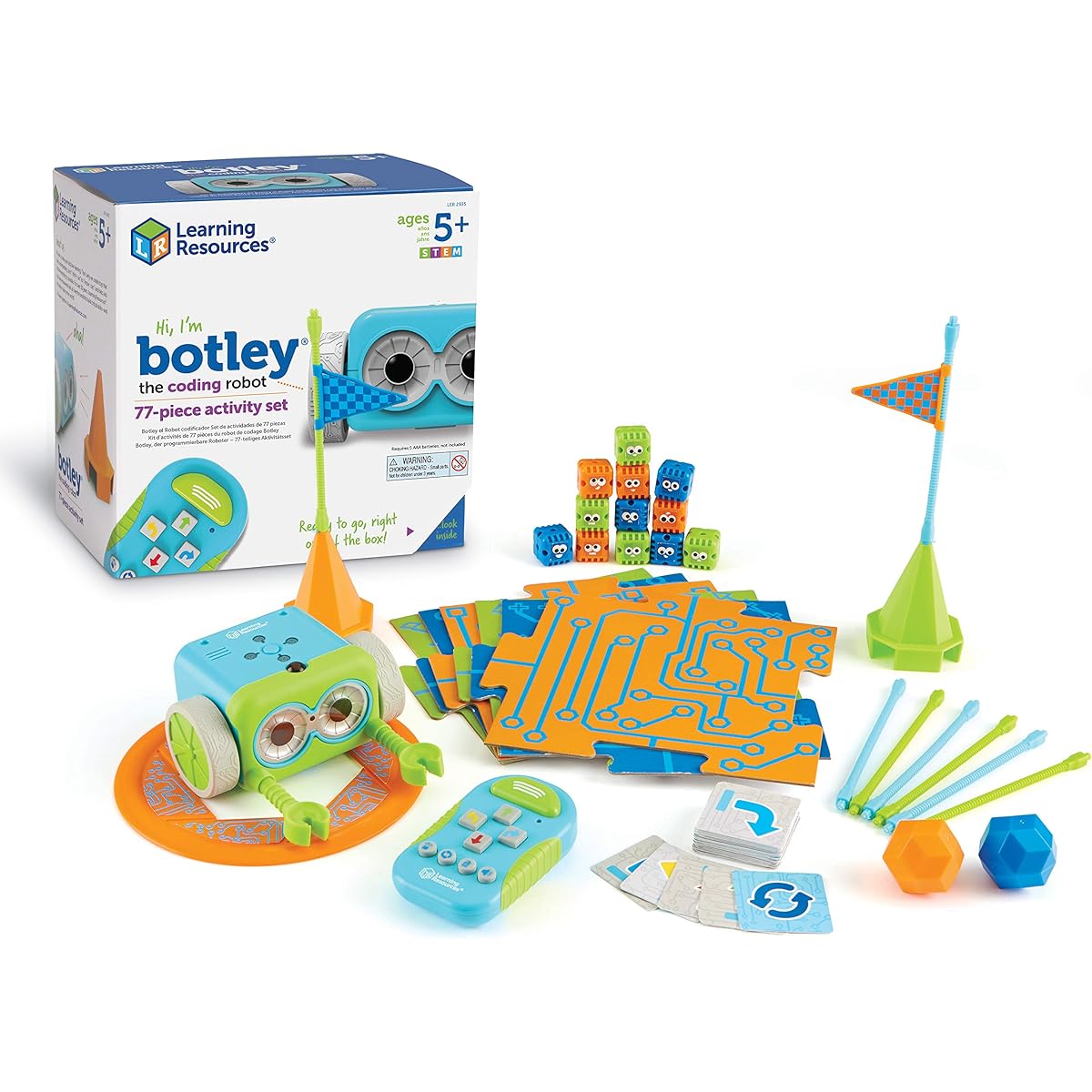 Learning Resources Coding Robot Botly Activity Set + Action Challenge Expansion Set