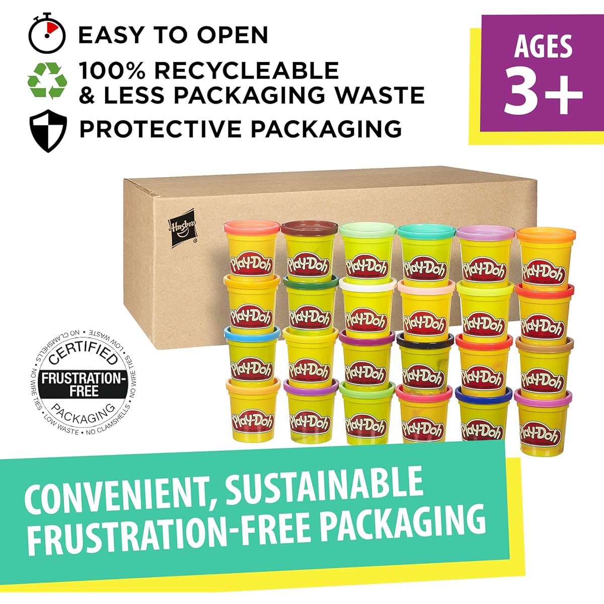 Play-Doh 24-color set (frustration-free packaging) [parallel import]