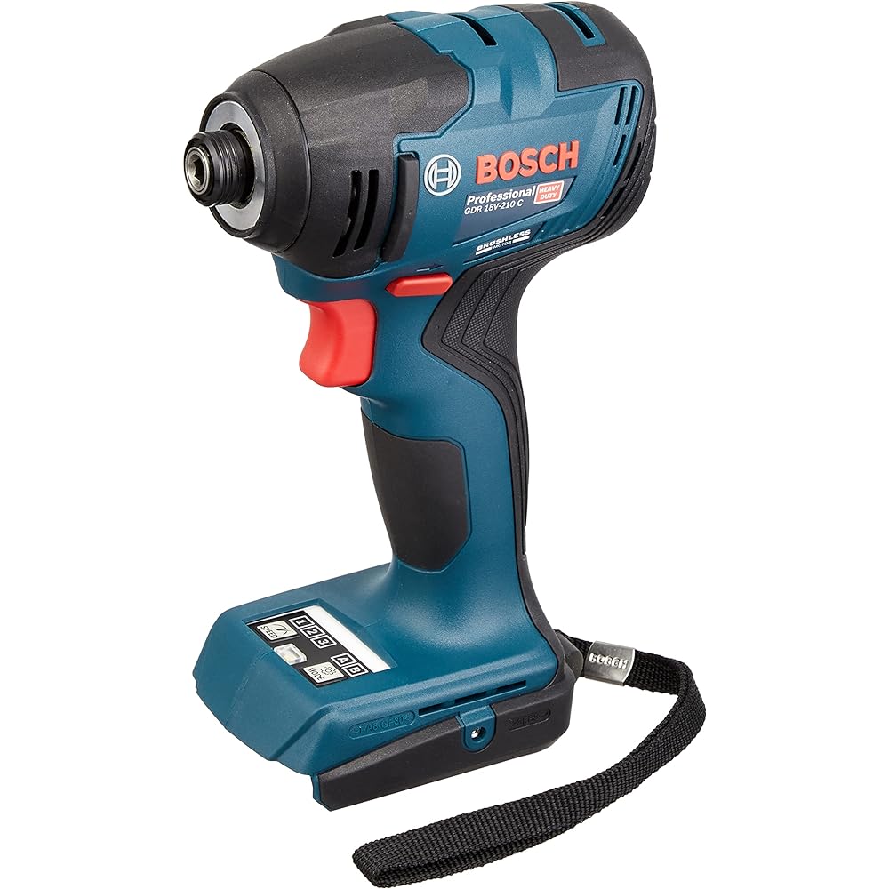Bosch Professional 18V cordless impact driver (body only, belt hook, carrying case included) GDR18V-210CH