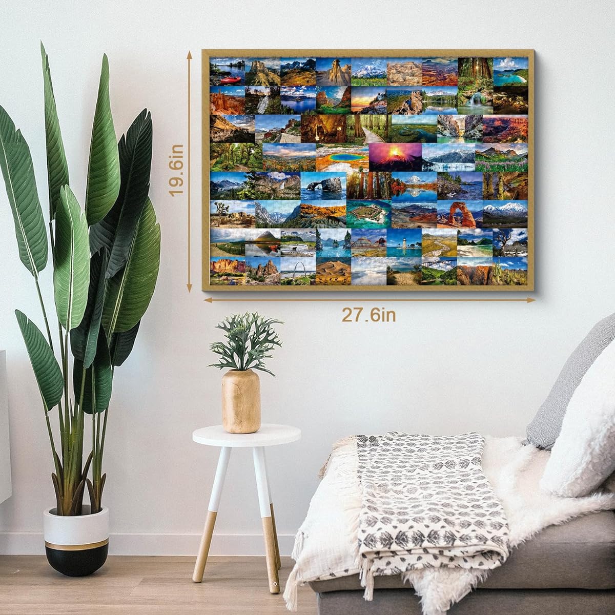 National Parks Puzzle for Adults 1000 Piece Landscape Nature National Parks Gifts American Landscape Mountain Jigsaw Puzzle with Yellowstone Yosemite Zion