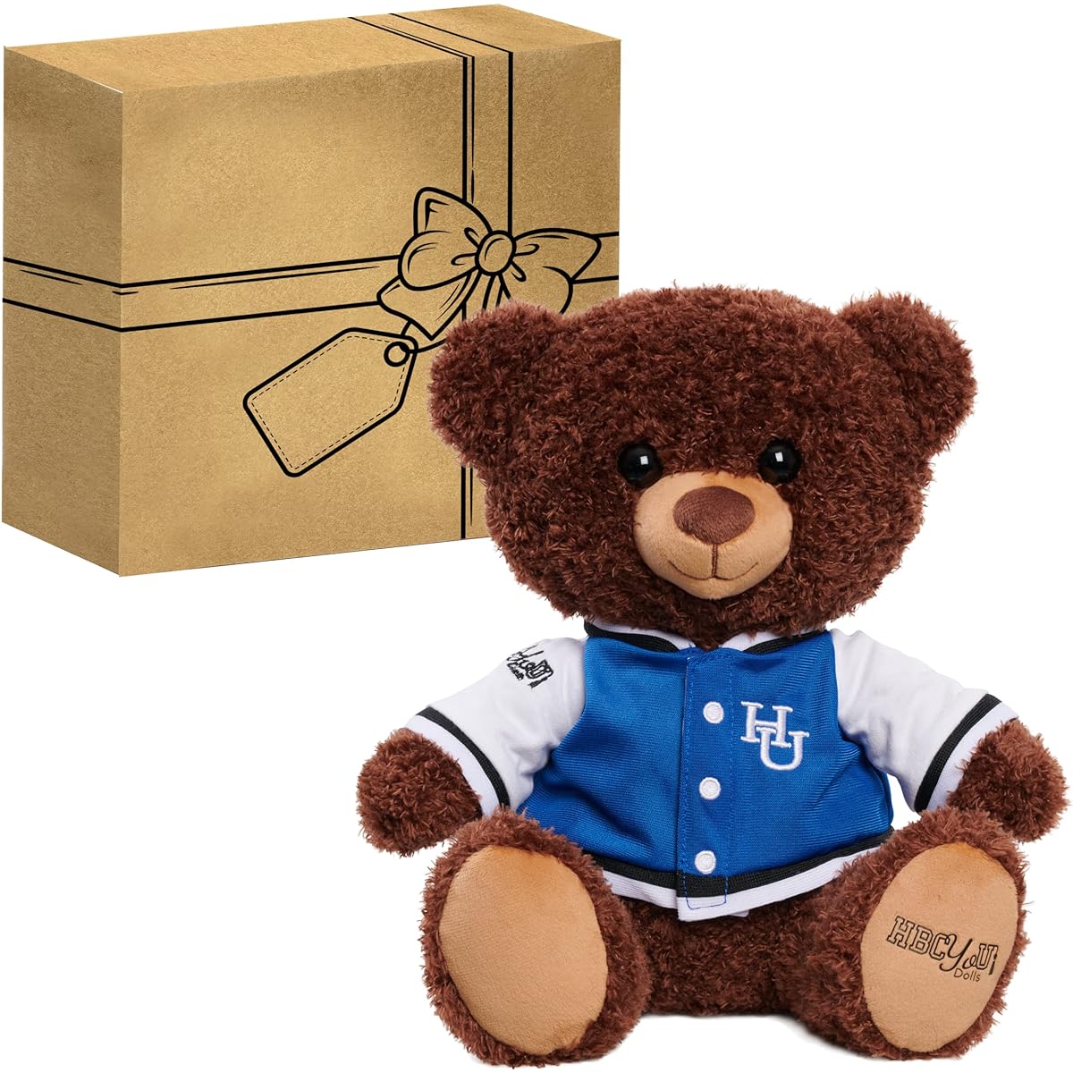 HBCyoU Hampton 10" Perfect Letterman Teddy Bear Graduation Gift Plush Toy for Ages 3+