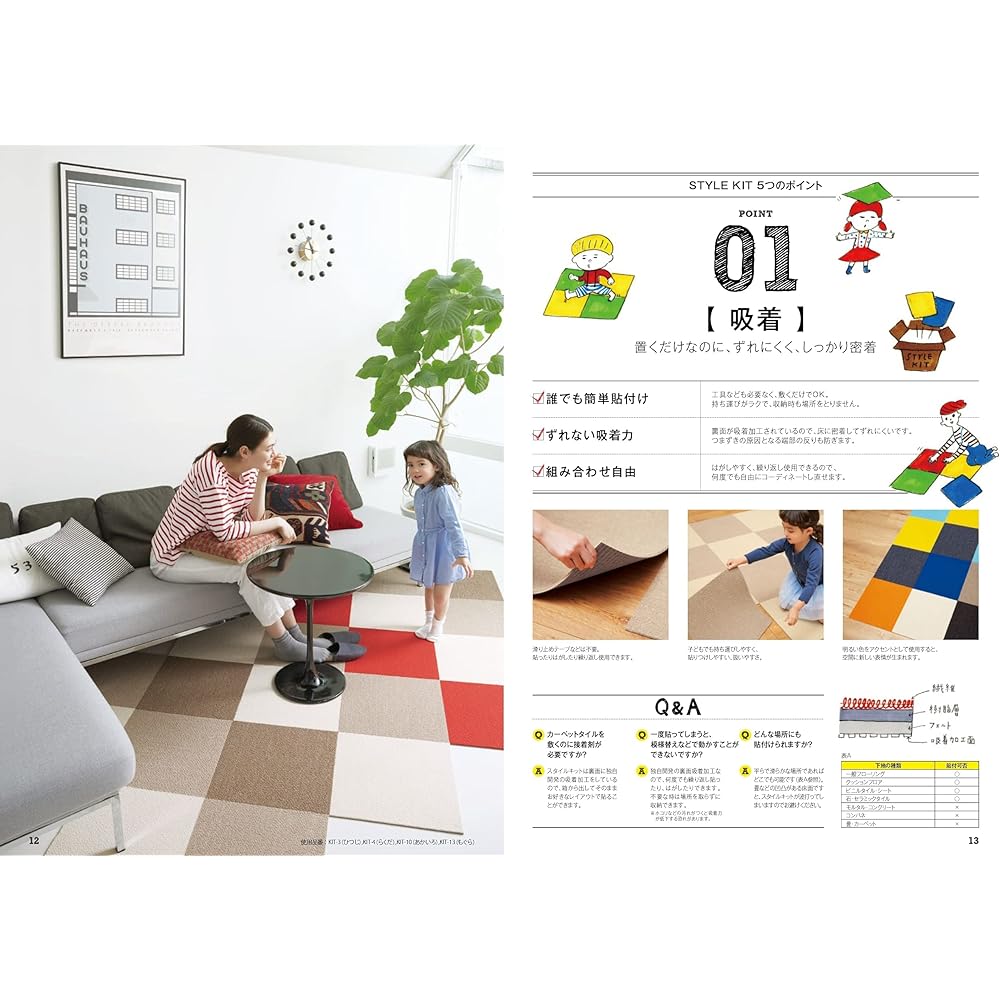 Sangetsu KIT60 Carpet Tile Style Kit 40cm x 40cm x 8.2mm Cinnamon 10 pieces