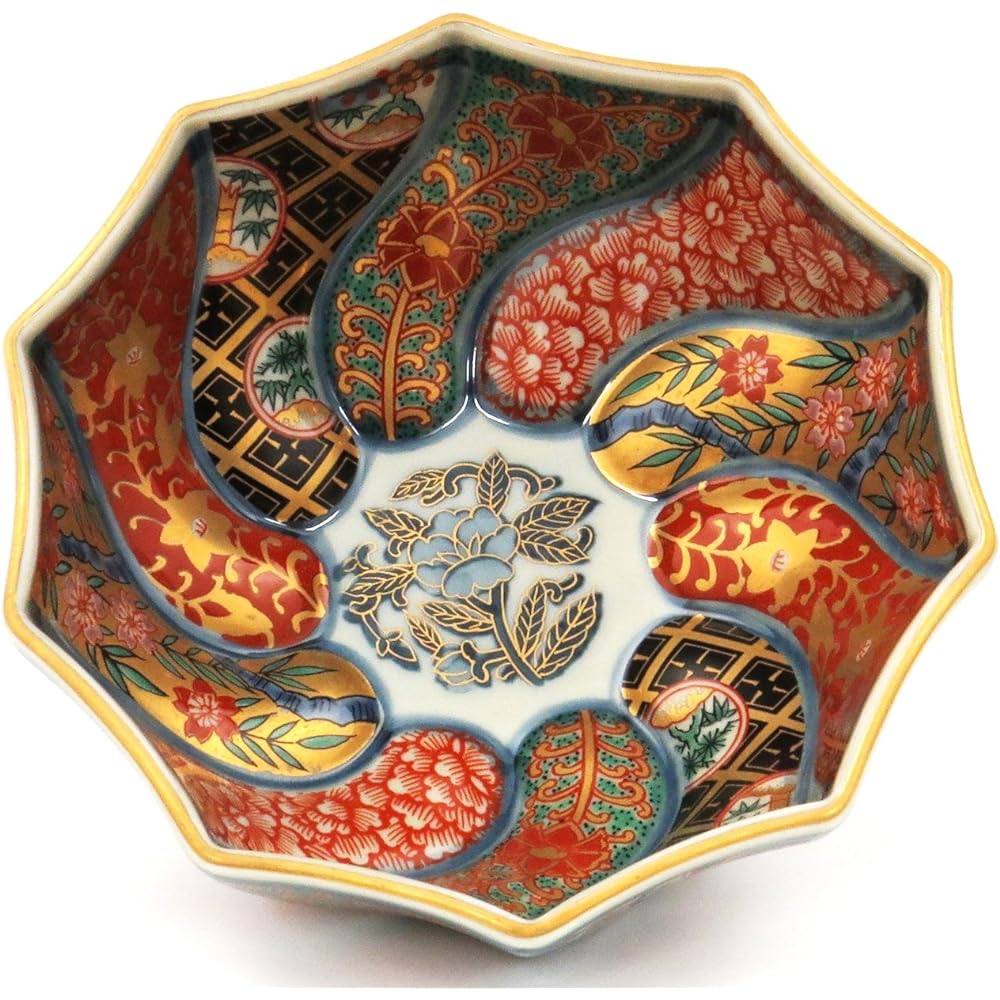 Hasami ware, Rinkurou kiln, gorgeous, Ko-Imari style, small bowl, colored picture Shozui 009005-650