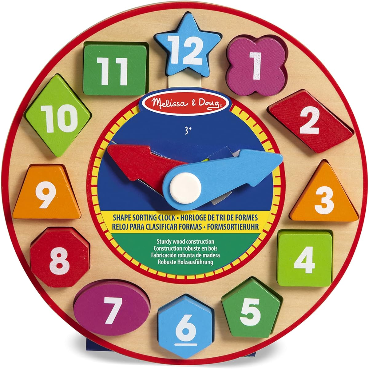 Melissa & Doug - 18593 - Educational Board Game - Shape Sorting Clock