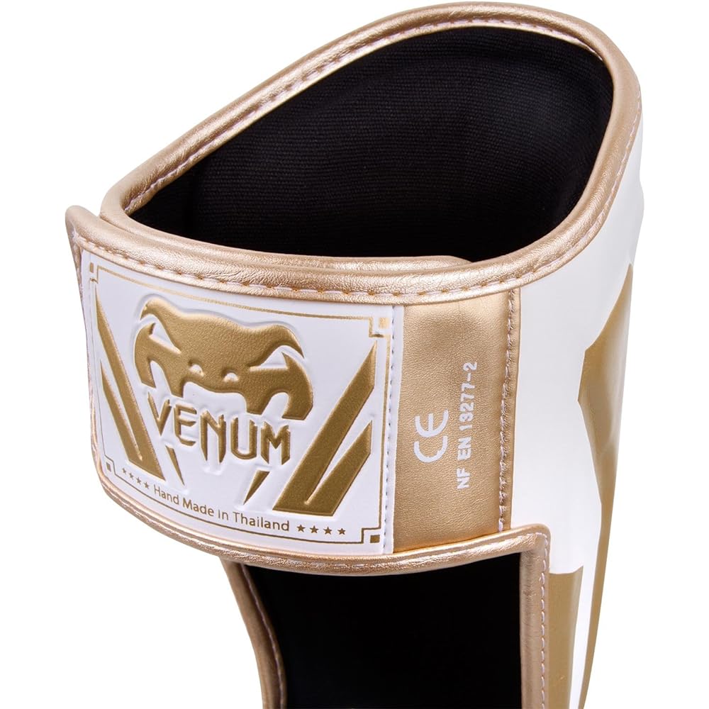 VENUM Stand Up Shin Guard Elite - Elite (White/Gold)