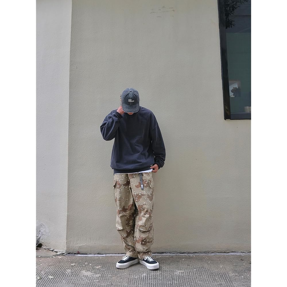 [CHANGE WELL] Men's "2023AW" Vintage Fashion [Washed] Long Sleeve Sweatshirt Plain Sweatshirt Spring/Autumn 100% Cotton