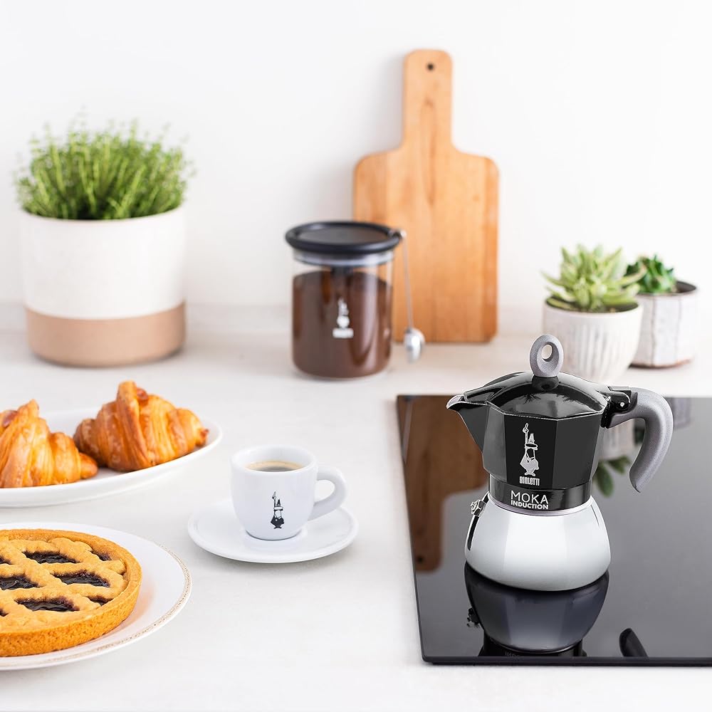 BIALETTI Bialetti Mocha Induction 4 Cups IH Compatible & Direct Fire Type (Coffee Maker Espresso Maker Macchinetta)