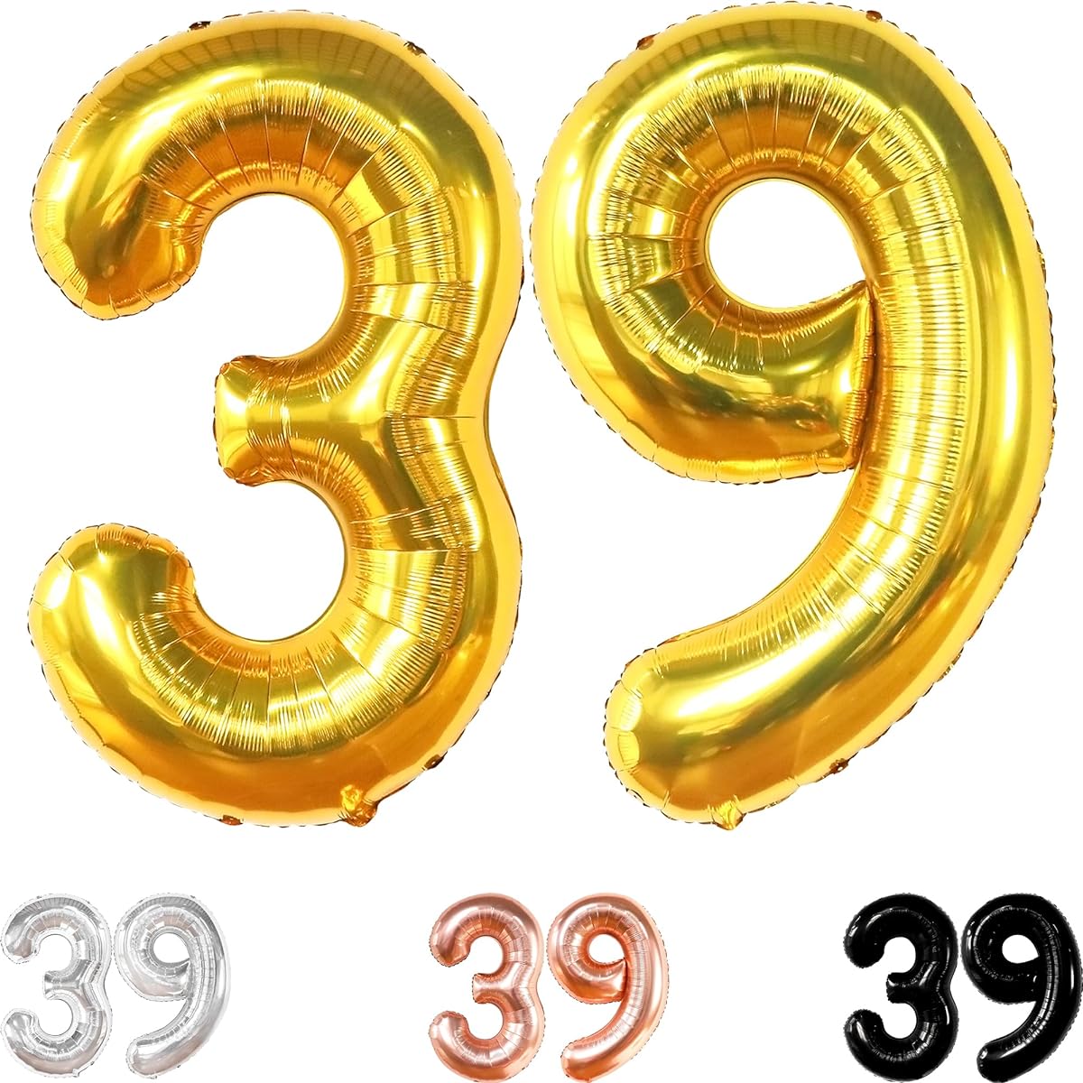 Gold number 39 foil balloon