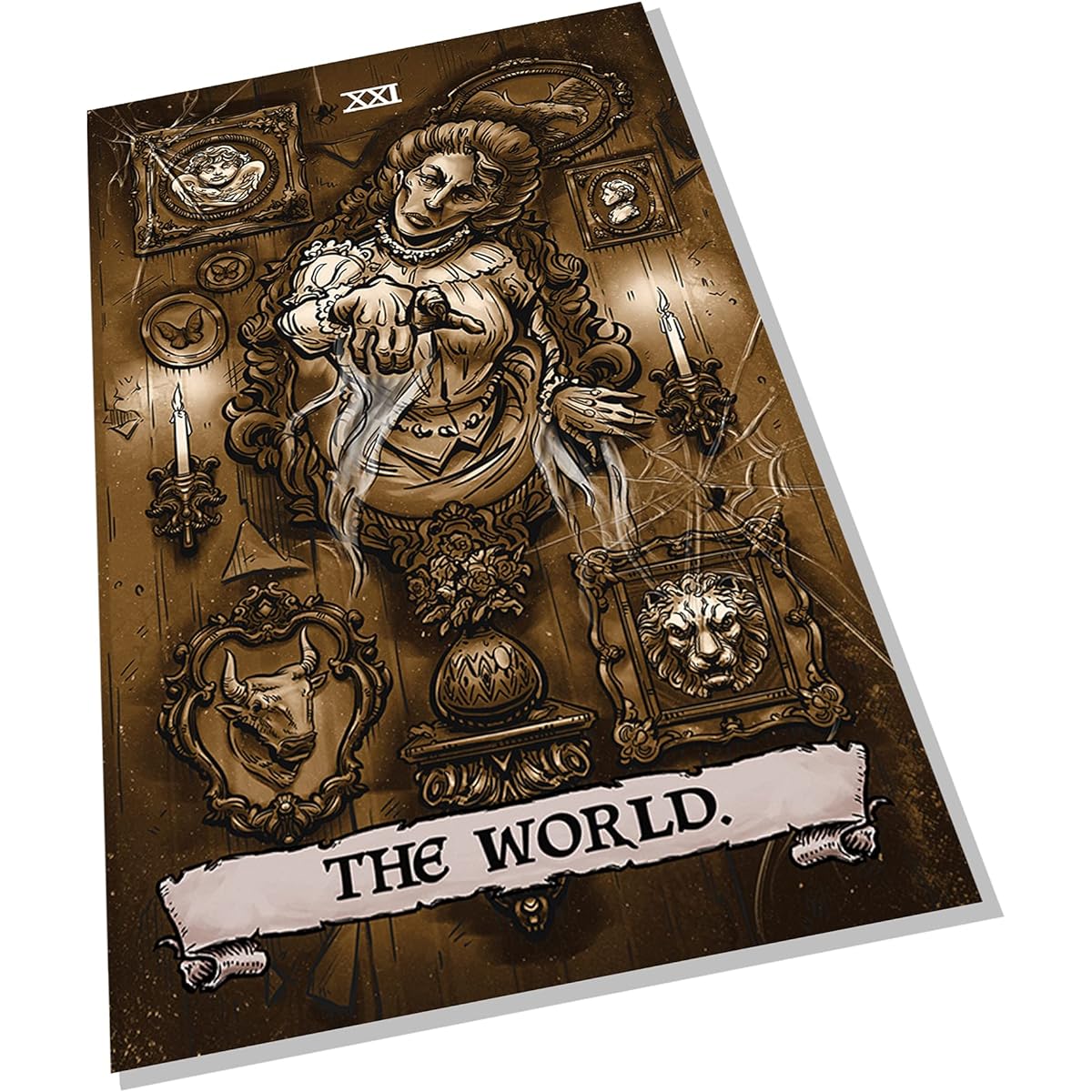 Terror Tarot Card Sticker Pack Gothic Halloween Horror Stickers