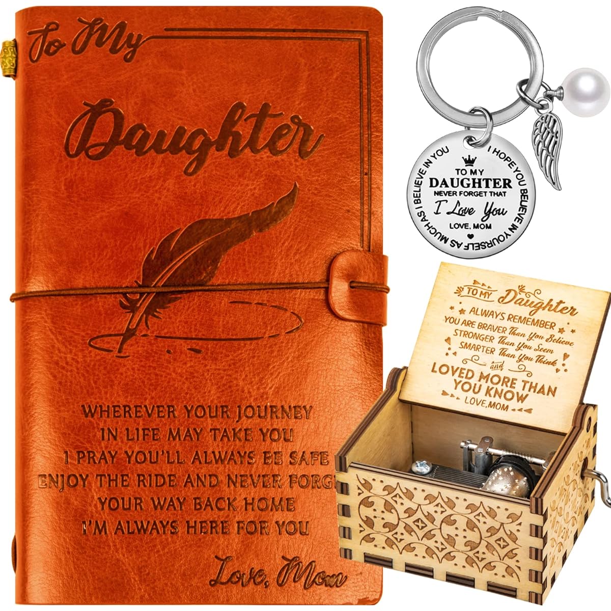 birthday daughter gift from mom daughter diary from mother daughter music box daughter keychain back to school keepsake gift mother to daughter gift mother to daughter gift