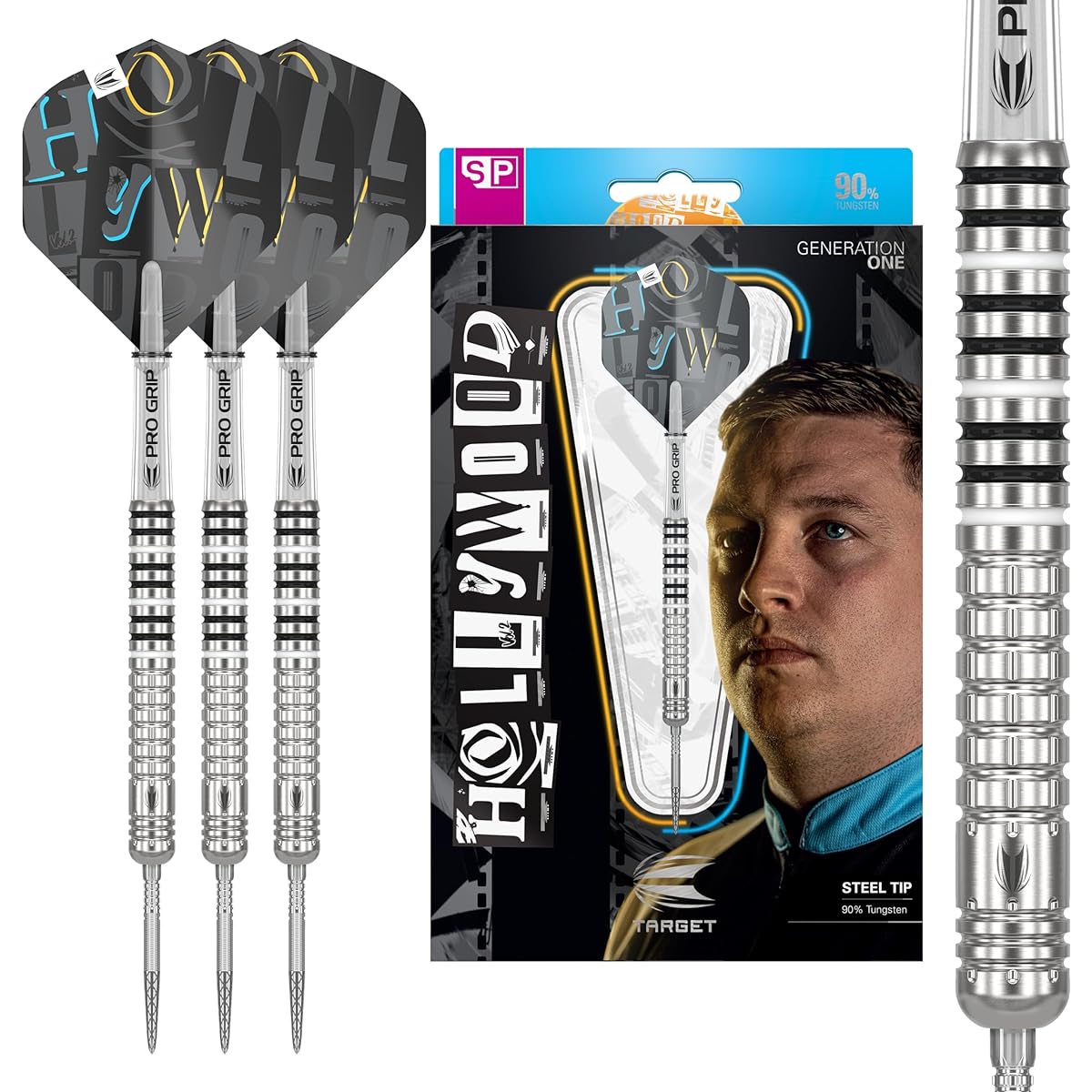 Target Darts Chris Dobey G1 23G 90% Tungsten Swiss Point Steel Tip Dart Set