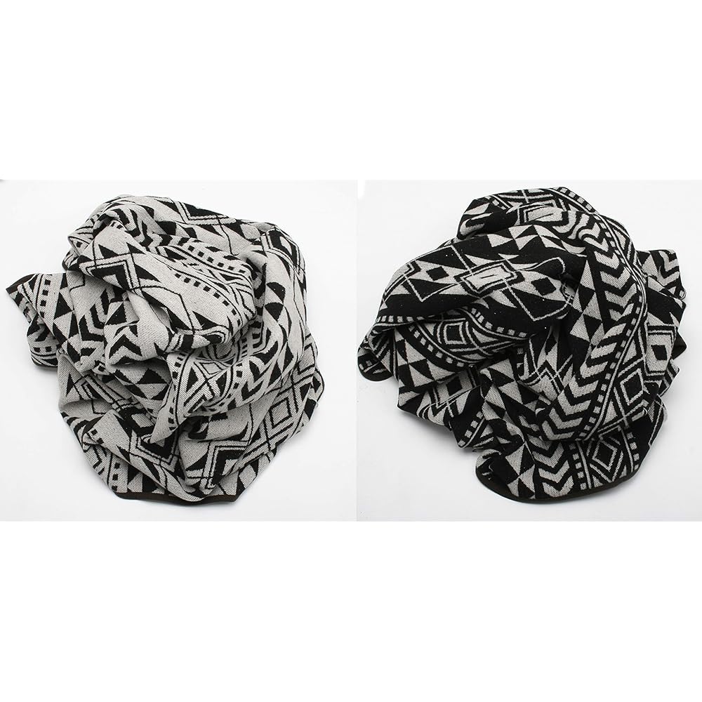 Ruth&Boaz Ethnic Native Pattern Blanket Rug (K) Blue Ash Gray 2 Sizes