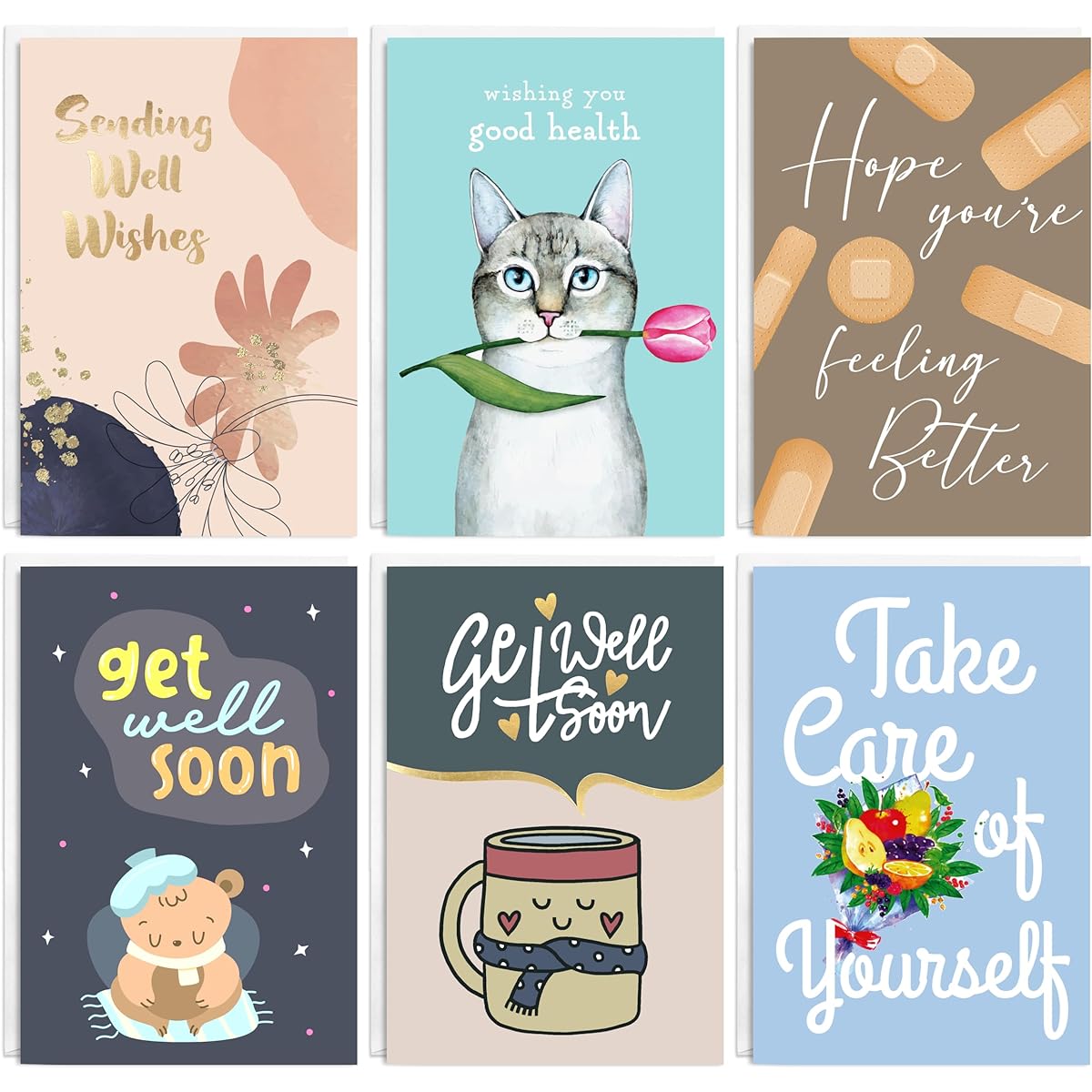 Easykart Get Well Soon Cards 24 Pack