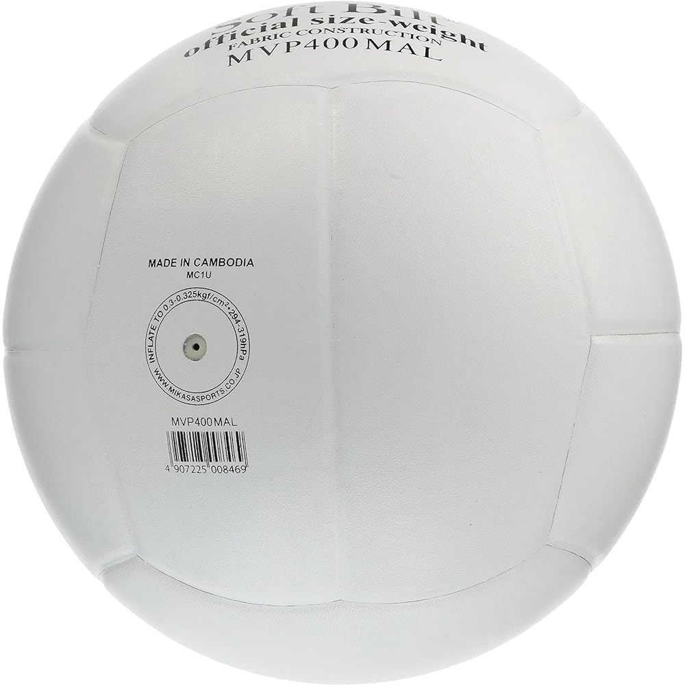 MIKASA Mom Volleyball No. 4 National Mom Volleyball Federation Official Match Ball Certification Ball (Junior High School Students/Moms) White Natural Leather MVP400MAL Recommended Internal Pressure 0.3 (kgf/㎠)