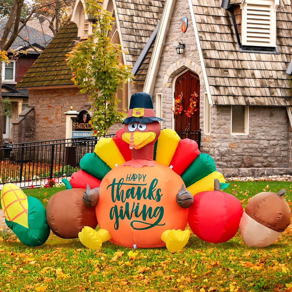 thanksgiving inflatable turkey decoration