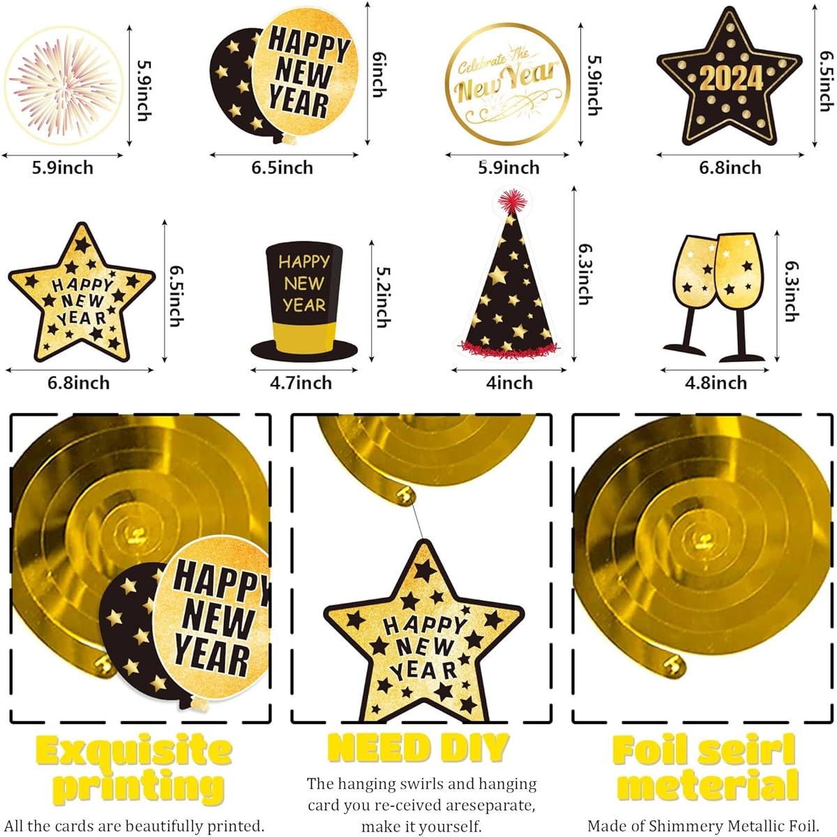 Happy New Year Decorations 2023 New Year Party New Year Decorations 2023 Banner Decorations 2023 Decorations New Year Home and Ceiling Decorations