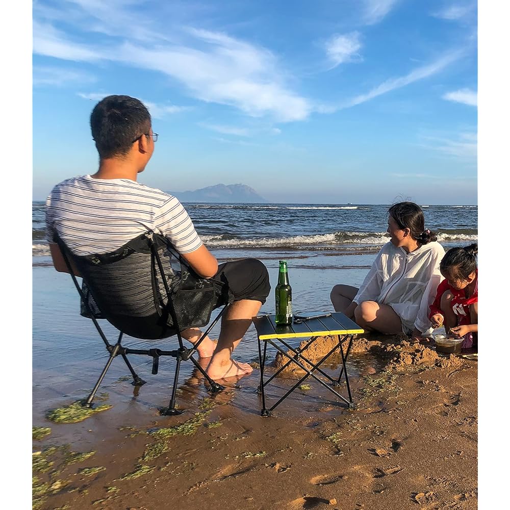 iClimb Outdoor Chair, Ultra Light, Compact, Folding Beach Chair with Storage Bag, Convenient to Carry, Fishing, Camping, Bag Packing, Hiking, Sports Day Concerts, One Year Warranty