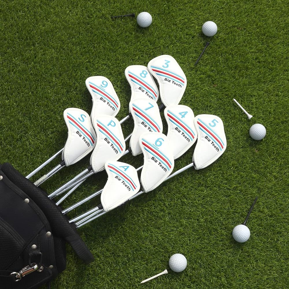 Iron Cover Golf Head Cover 10 pieces (3-9, Pw, Aw, Sw) Velcro Callaway MAVRIK MAX ROGUE ST MAX TaylorMade SIM2MAXOS