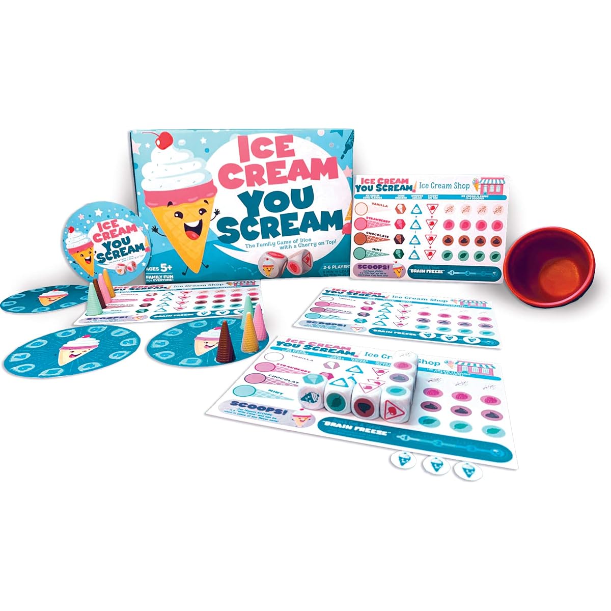 UNCORKED!Game Shout Ice Cream!Family Dice Game!Kids Game Night, Party Game, Gift!