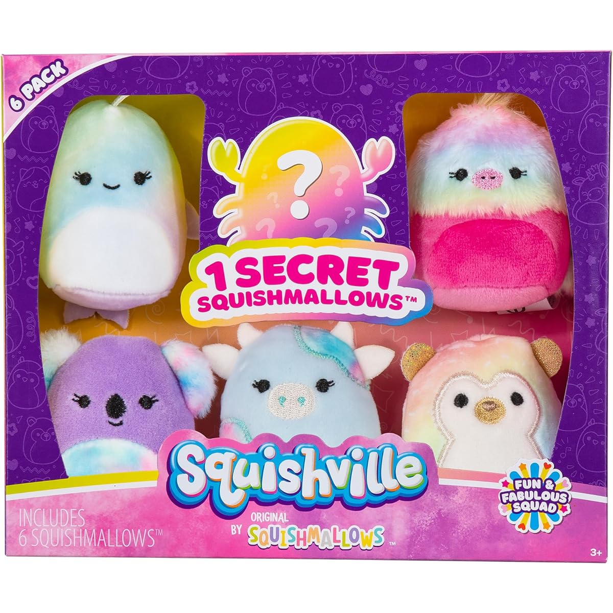 Squishmallows Official Kellytoys Squishville Garden Party Squad Ludwig Lutbaga Sydney Mushroom Frog Ultimate Soft Plush Toy