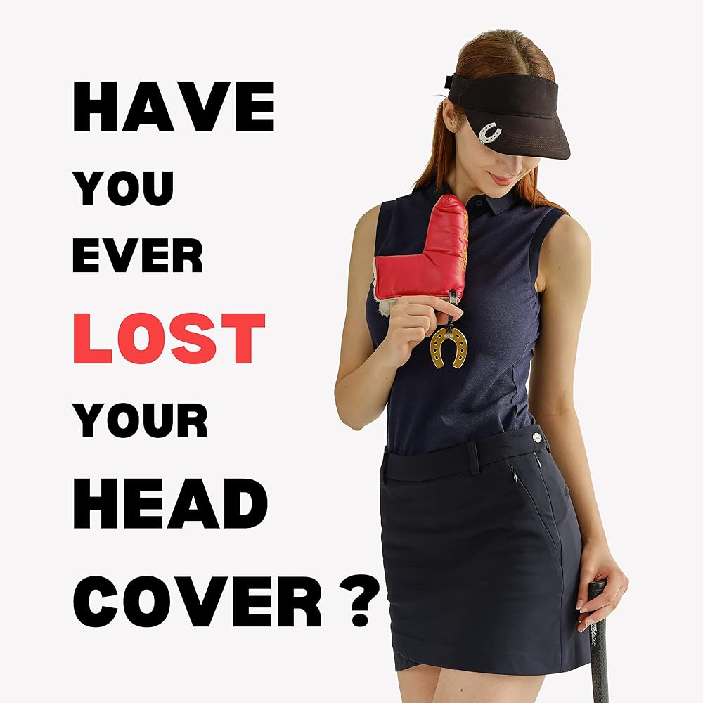 SelfieTotem Golf Accessories, Head Cover Storage, Lost Prevention, Clip Type, Easy to Operate, Compact, Safety Goods, Putting Practice, Lucky Item, Present