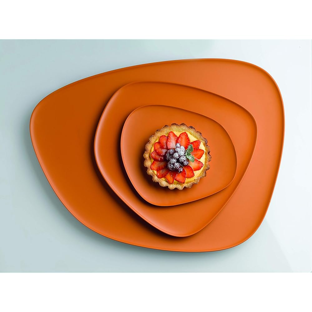 Kartell Medium Plate Orange W45/W27/W20cm Namaste SFAC-K1236-02 [Authentic product from domestic exclusive agent]