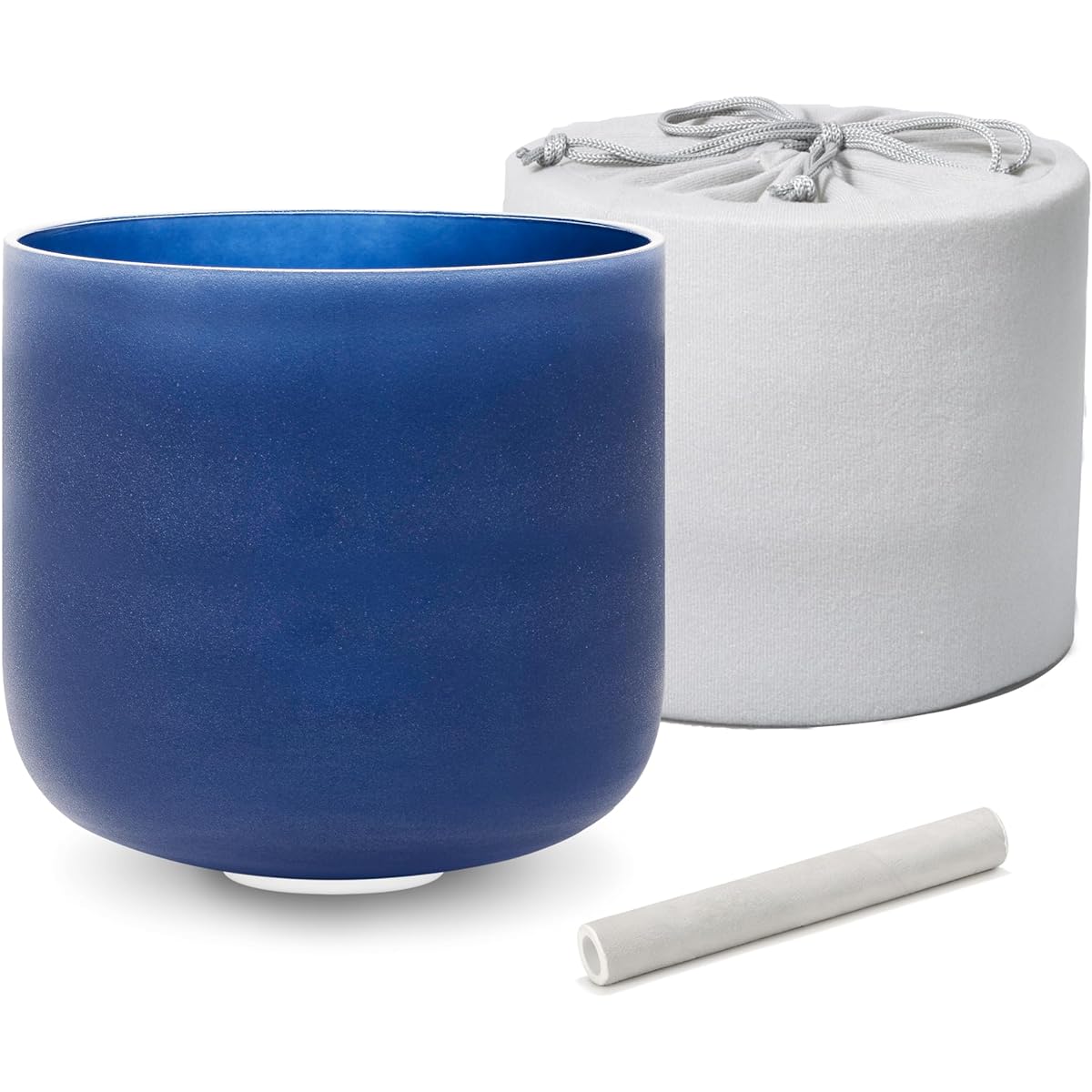 ALIOTH Indigo A Note Crystal Singing Bowl Third Eye Chakra 7 Inch with Carry Case Bag, Singing Bowl Mallet and O-Ring