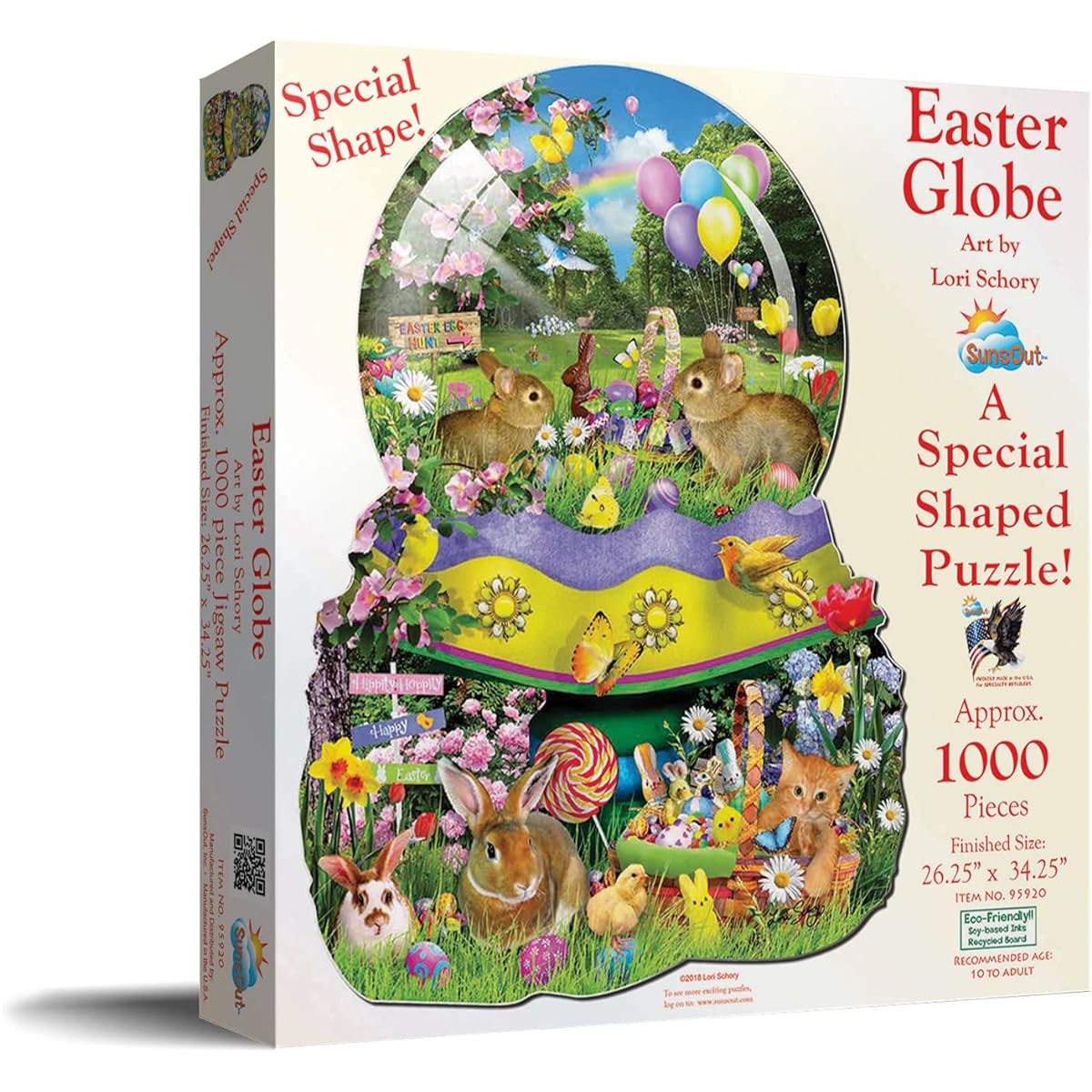 SunsOut Jigsaw Puzzle Easter Globe Shape 1000 Pieces
