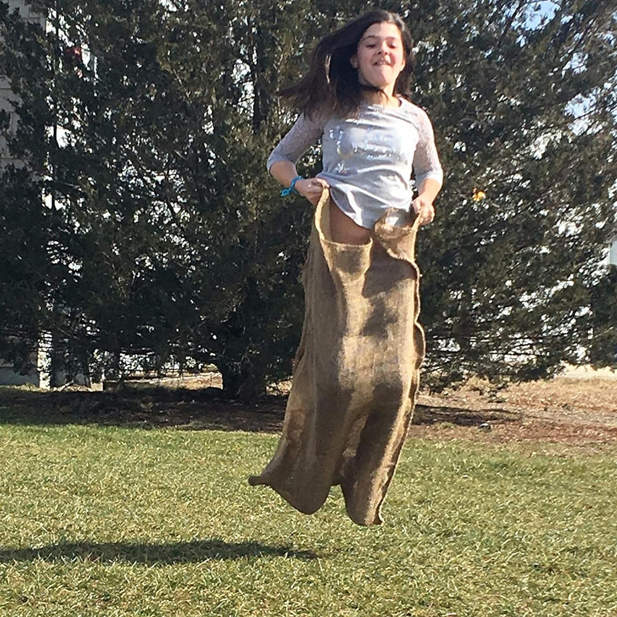 All Natural Reusable Jute Burlap Sacks 24" x 40" | Potato Sack Race Bags for Kids & Adults | Perfect Birthday Party Game | Eco Friendly Biogradeable Food Storage | Shrub & Plant Frost Protection