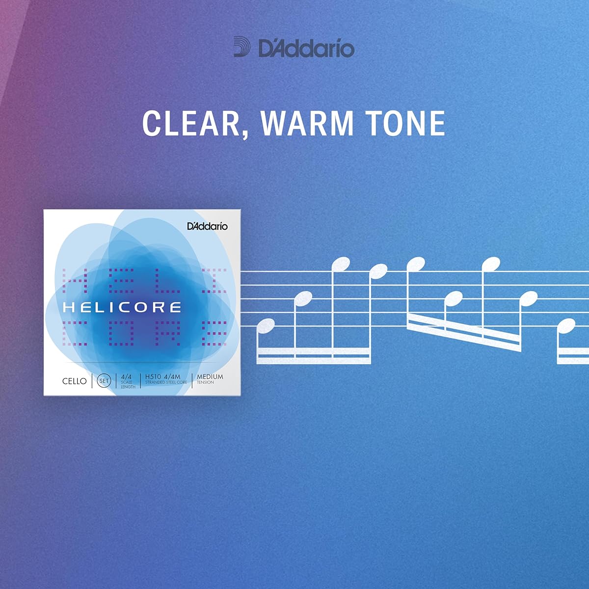 D'Addario Helicore Pizzicato C-String HP615 3/4M Medium Tension Single String for Wood Bass (Contrabass) [Official Japanese Product]