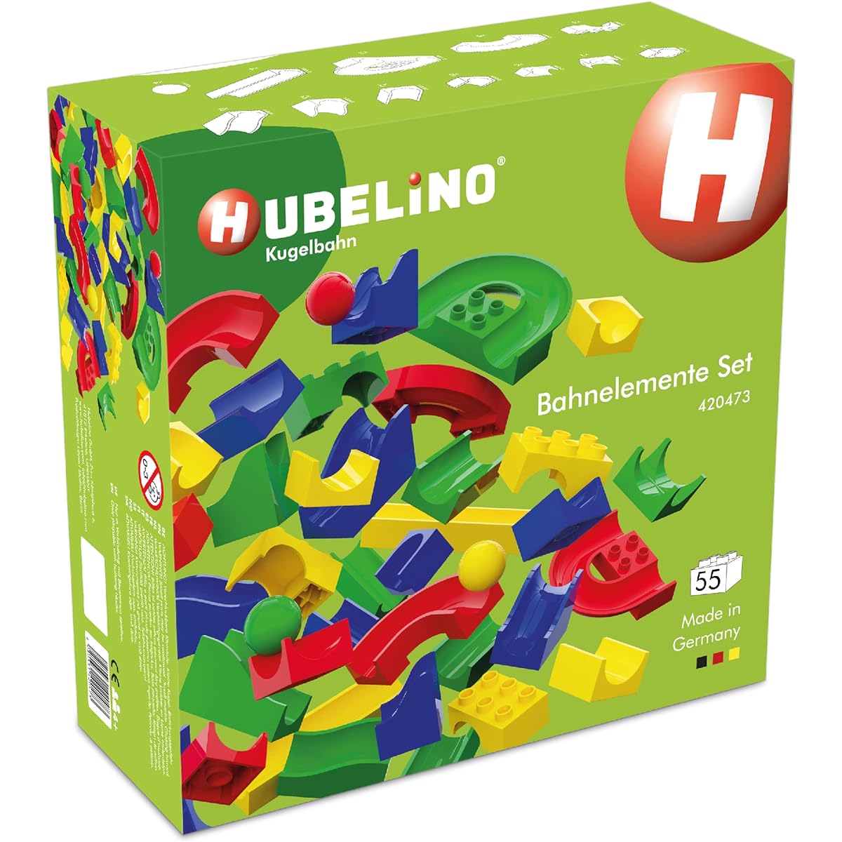 Hube Lino GmbH 420473 55 Piece Elements Set Marble Run
