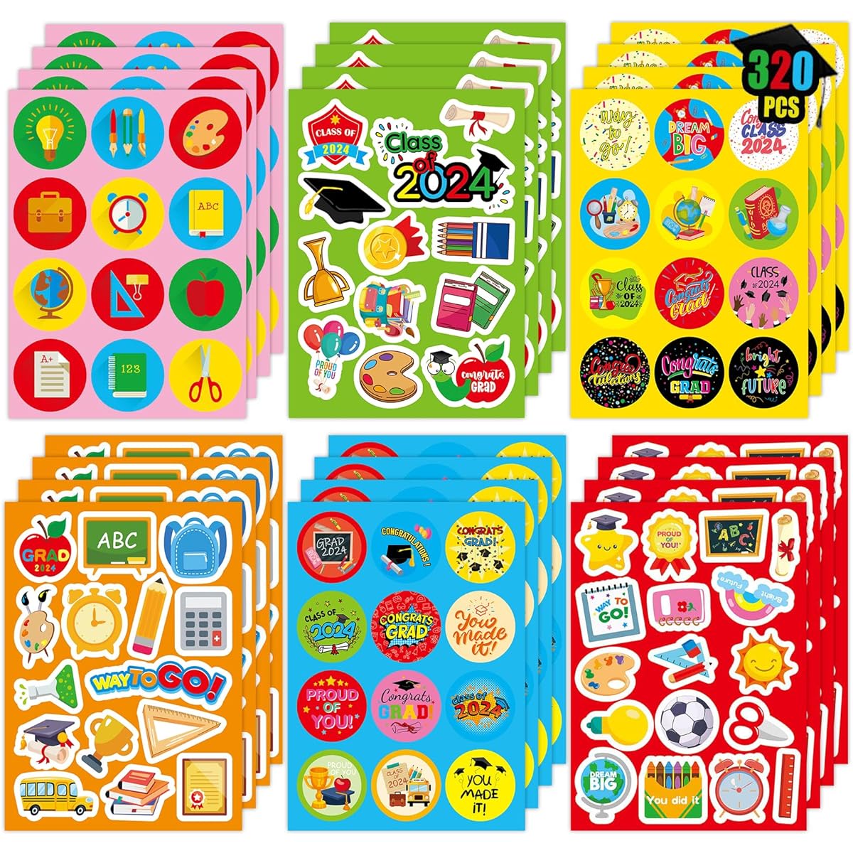 Graduation Sticker for Kids Cute Colorful Graduation Sticker 2023
