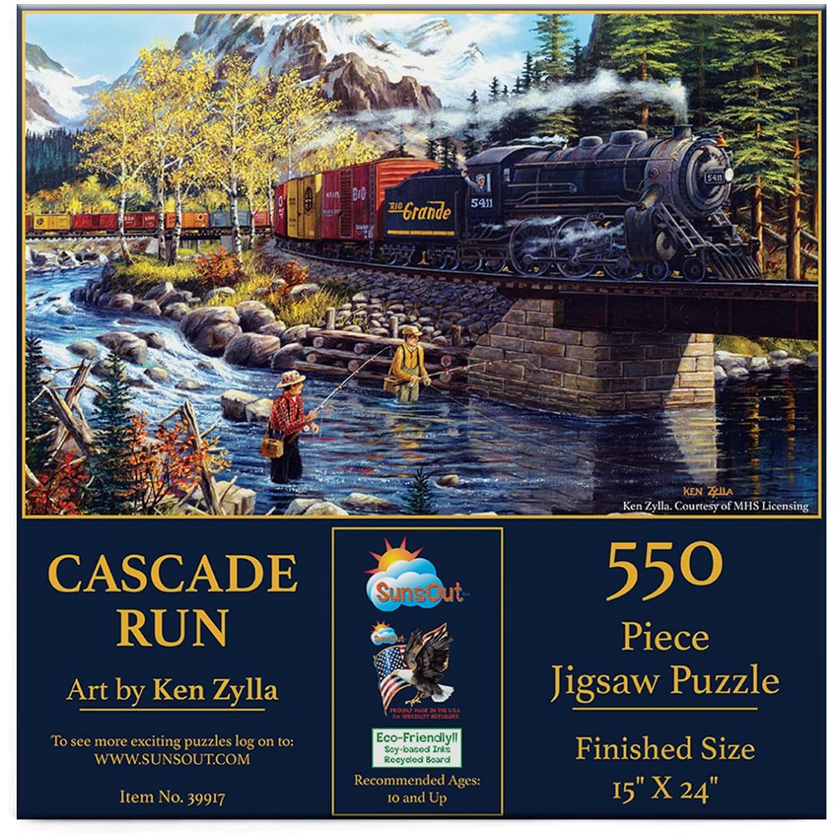 SUNSOUT INC Cascade Run 550 Piece Jigsaw Puzzle