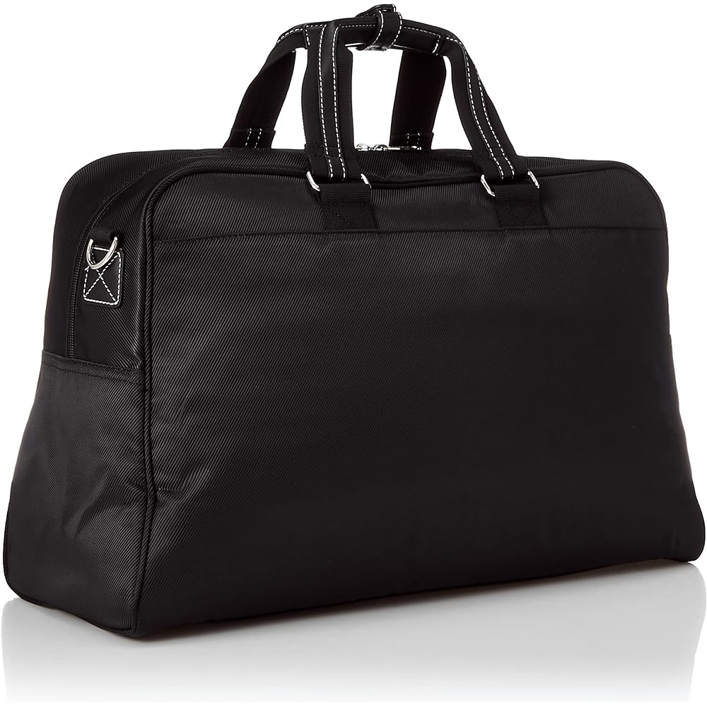 [St. Michiel] Boston Bag, Approximately 1-3 Nights Men's, Detachable Shoulder Belt, Lightweight Golf Bag, 22 cm, Black